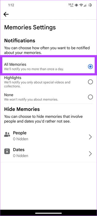Choose-All-memories-692x1536-1 7 طرق لإصلاح عدم عمل ذكريات Facebook