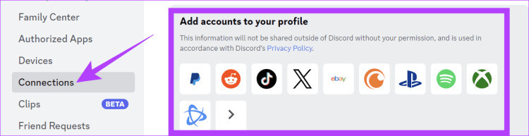 Choose-Connections-from-the-side-and-connect-it-to-the-service-you-want-to-750x193-1 14 من أفضل النصائح والحيل لـ DISCORD: الدليل النهائي