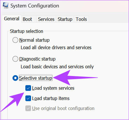 Choose-Select-startup-and-then-choose-load-system-services 14 أفضل الطرق لإصلاح رمز الخطأ Roblox 268