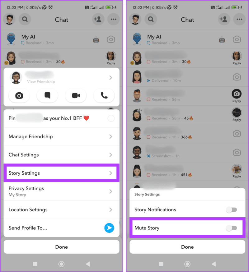 Choose-Story-Settings-and-toggle-on-Mute-Story-1405x1536-1 كيفية كتم صوت شخص ما على Snapchat