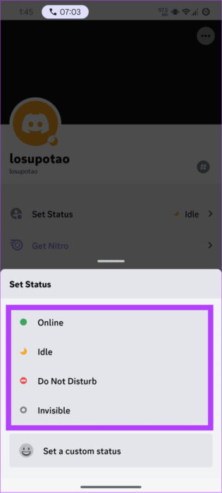Choose-any-of-the-status-options-692x1536-1-e1706000089826 14 من أفضل النصائح والحيل لـ DISCORD: الدليل النهائي