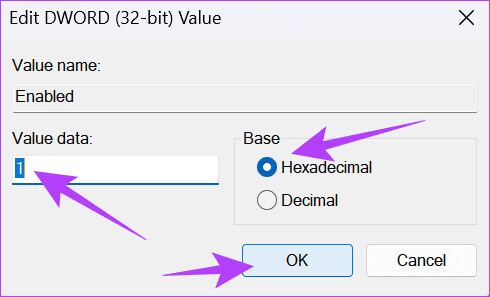 Choose-the-number-hit-Hexadecimala-and-click-OK ما هو ftdibus.sys على Windows وكيفية إعادة تمكين تكامل الذاكرة