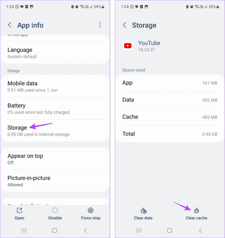 Clear-YouTube-Cache-9-768x813-1 8 طرق لإصلاح الشاشة البيضاء على YouTube على سطح المكتب والهاتف المحمول