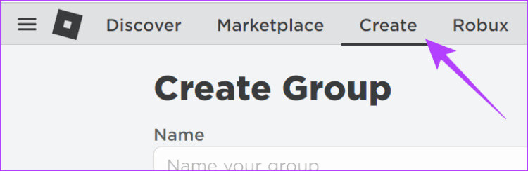 Click-Create-at-the-top-750x244-1 كيفية إرسال Robux إلى حساب آخر للكمبيوتر الشخصي والهاتف المحمول