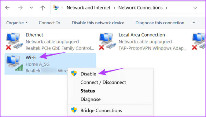 Click-on-Disable-2-674x385-1 9 إصلاحات لخطأ "لا يمكن الاتصال بهذه الشبكة" على Windows 11