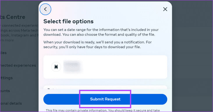 Click-on-submit-request-732x385-1 هل يمكن استعادة رسائل Facebook المحذوفة