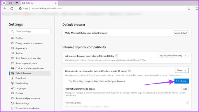 Click-the-Restart-button-682x385-1 كيفية تمكين أو تعطيل وضع Internet Explorer في Microsoft Edge على Windows