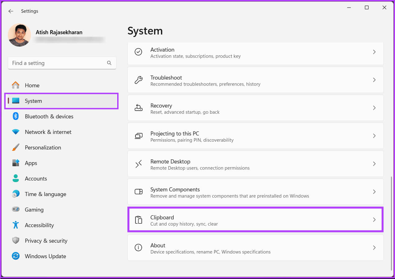 Clip-on-Clipboard كيفية تمكين مزامنة الحافظة في Windows 11