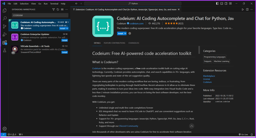 Codeium-Best-ChatGPT-Extensions-for-VS-Code-1024x551-1 8 أفضل ملحقات ChatGPT لـ VS Code