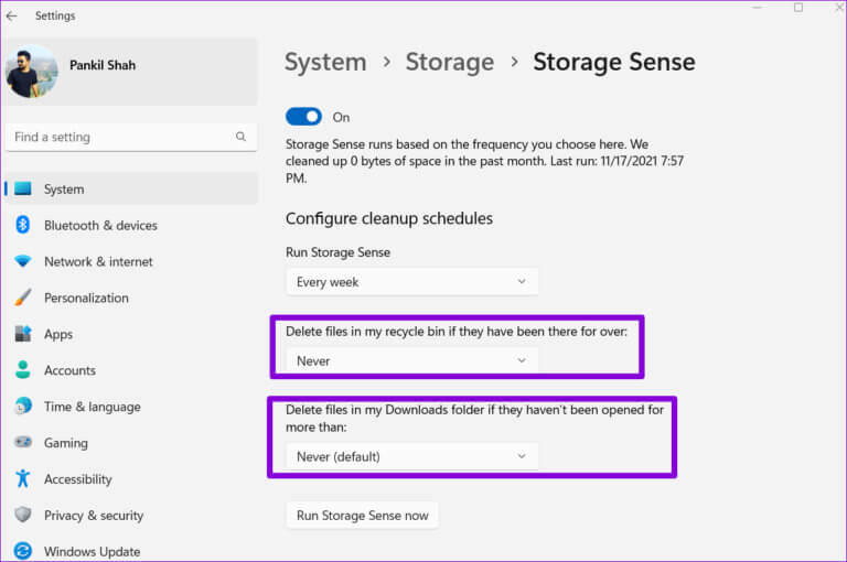 Configure-Storage-Sense-on-Windows-768x510-1 أفضل 5 إصلاحات لمشكلة استمرار محرك الأقراص في الامتلاء على Windows