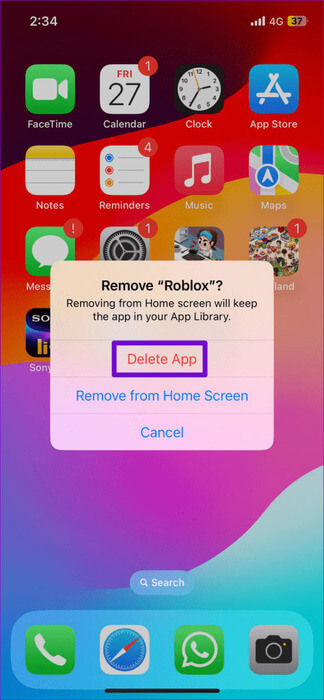 Confirm-Delete-Roblox-on-iPhone-474x1024-1 أفضل 8 إصلاحات لعدم إمكانية الانضمام إلى ألعاب Roblox