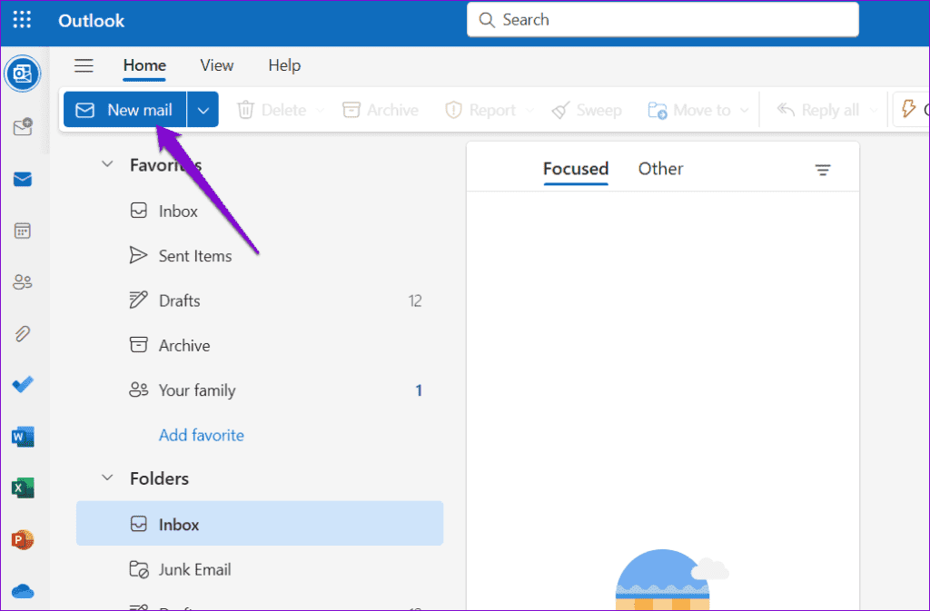 Create-New-Mail-in-Outlook-Web-1024x673-1 أهم 5 إصلاحات لفقدان قوالب البريد الإلكتروني في Microsoft Outlook