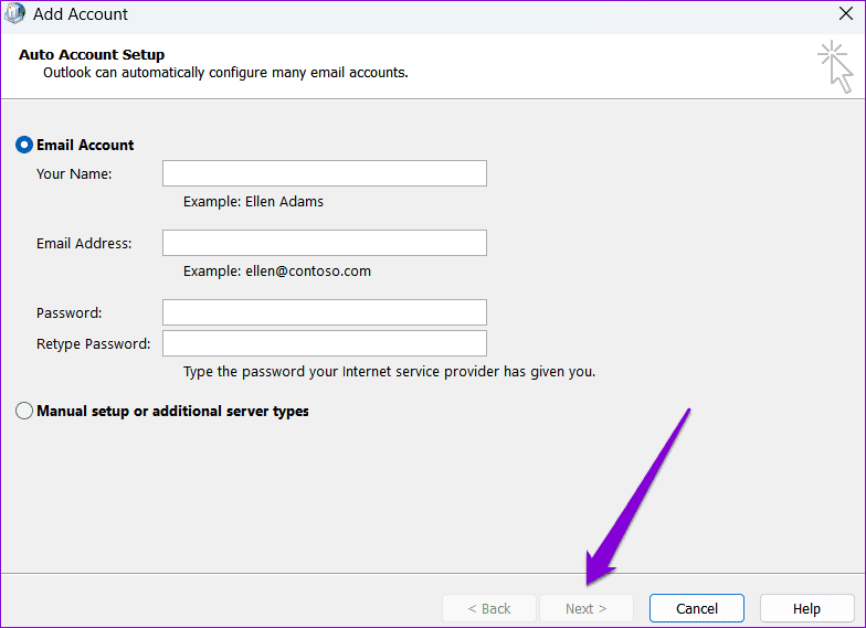 Create-New-Outlook-Profile أهم 5 إصلاحات لفقدان قوالب البريد الإلكتروني في Microsoft Outlook