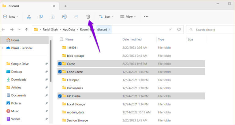 Delete-Discord-Cache-768x410-1 أفضل 7 إصلاحات لخطأ "فشل هذا التفاعل" في Discord على Windows
