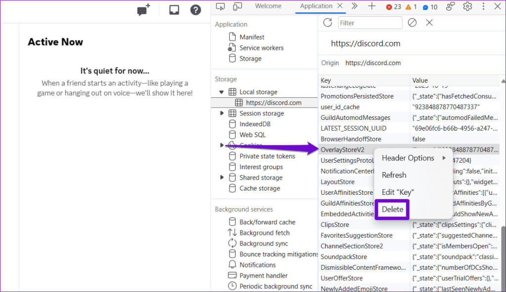 Delete-Discord-Overlay-Key-1024x592-1 أفضل 6 إصلاحات لعدم عمل Discord Overlay على Windows
