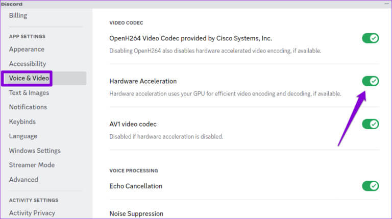 Disable-Hardware-Acceleration-in-Discord-768x429-1 أفضل 7 إصلاحات لخطأ "فشل هذا التفاعل" في Discord على Windows