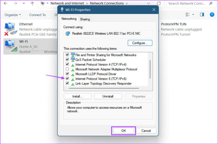 Disable-Ipv-6-1-768x507-1 9 إصلاحات لخطأ "لا يمكن الاتصال بهذه الشبكة" على Windows 11