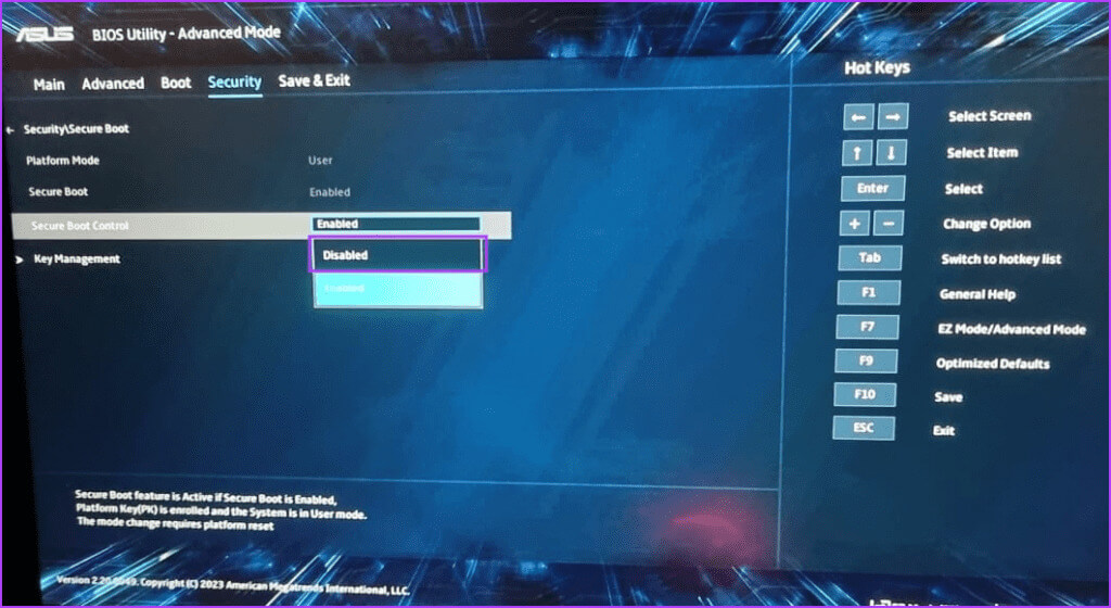 Disable-Secure-Boot-3-1024x560-1 أفضل 7 إصلاحات لمشكلة "لم يتم العثور على برامج تشغيل الأجهزة" أثناء تثبيت Windows 10 أو 11
