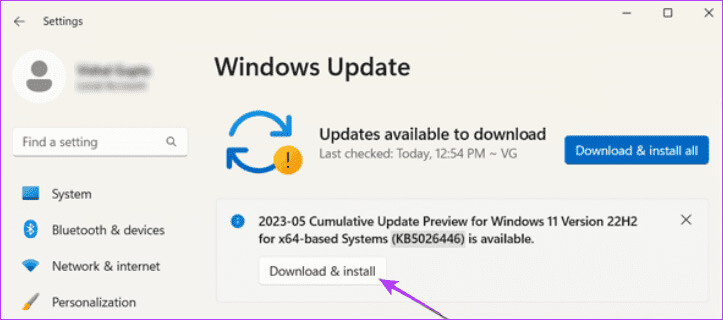 Download-and-install-updates-2 أفضل 6 إصلاحات لعدم عمل مهلة شاشة القفل على Windows 11