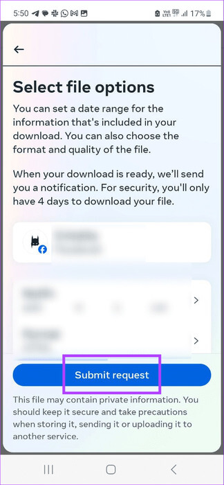 Download-facebook-Data هل يمكن استعادة رسائل Facebook المحذوفة