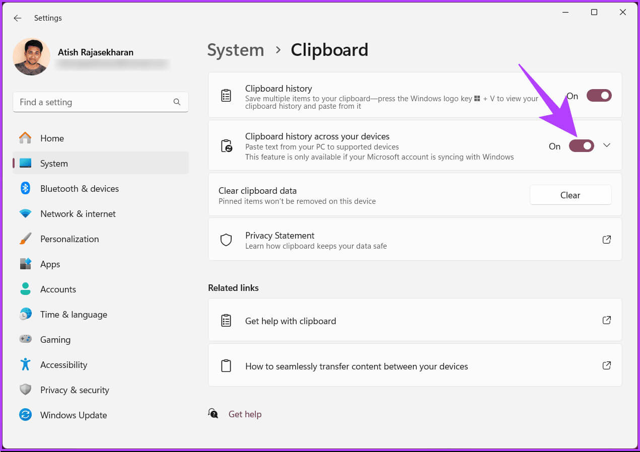 Enable-Clipboard-Syncing-in-Windows-11_19 كيفية تمكين مزامنة الحافظة في Windows 11