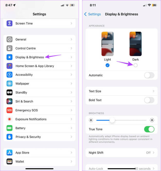Enable-Dark-Mode-1-768x813-1 هل يمكنك إصلاح احتراق الشاشة على iPhone و Android