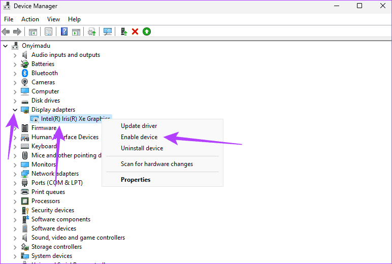 Enable-GPU أفضل 5 إصلاحات لعدم اكتشاف وحدة معالجة الرسومات GPU على Windows 11