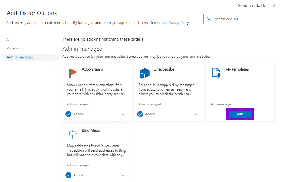 Enable-My-Templates-Add-In-on-Outlook-Web أهم 5 إصلاحات لفقدان قوالب البريد الإلكتروني في Microsoft Outlook