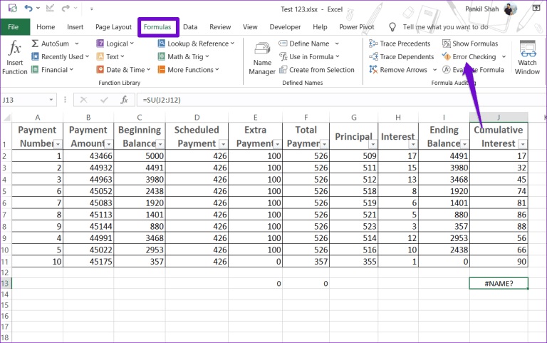 Error-Checking-Tool-in-Excel-768x481-1 أفضل 6 إصلاحات لخطأ نفاد موارد Excel على Windows