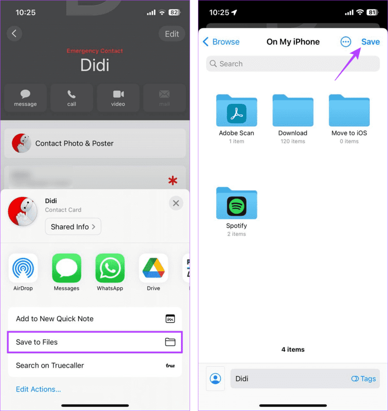 Export-contact-to-Files هل يمكنك إخفاء جهات الاتصال على جهازك iPhone : إليك 7 طرق رائعة