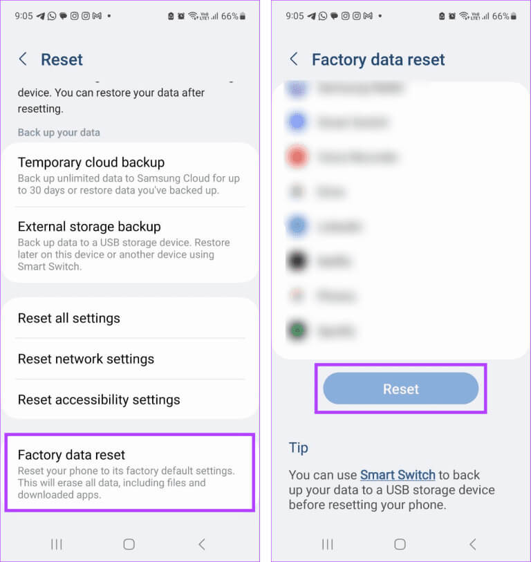 Factory-reset-android-768x813-1 9 طرق لإصلاح خطأ "Google يستمر في التوقف" على Android