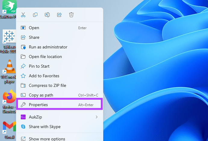File-properties-2 أفضل 7 إصلاحات لعدم عمل اختصارات سطح المكتب على Windows 11