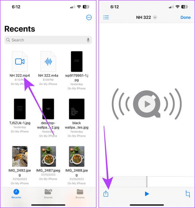Files-App-on-iPhone 5 طرق لنسخ المذكرات الصوتية على iPhone