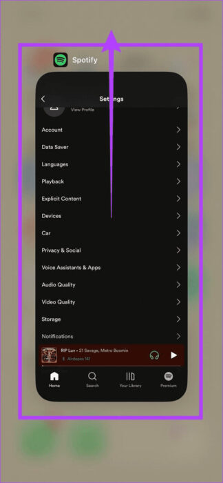 Force-Close-Spotify-Mobile-app-1-e1706513776484 8 طرق لإصلاح عدم ظهور Spotify Wrapped على تطبيق الهاتف المحمول
