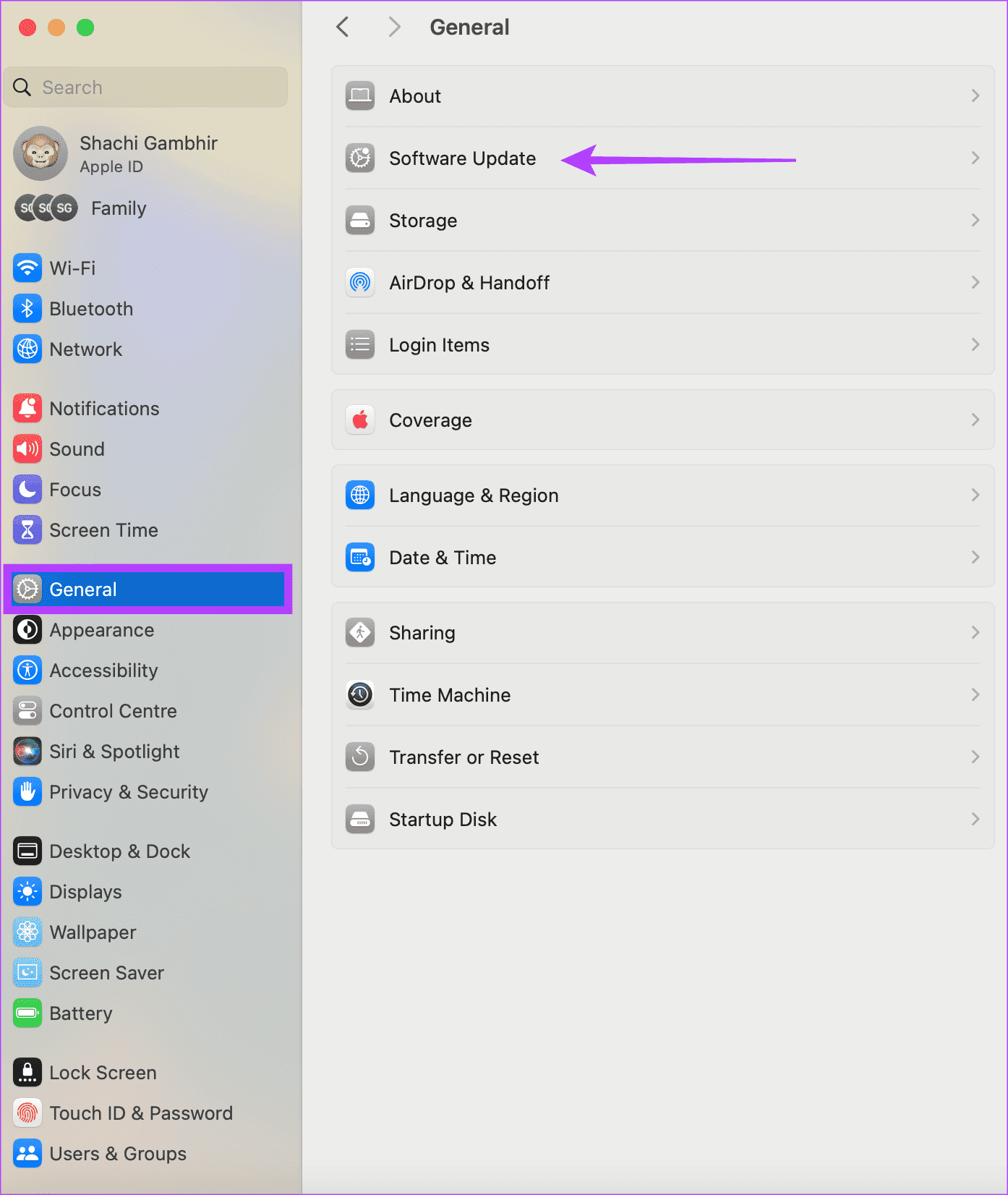 General-Software-Update 9 طرق لإصلاح عدم تحميل بعض مواقع الويب على Mac
