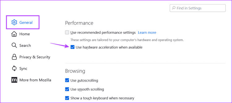 Hardware-Acceleration-Firefox-750x336-1 8 طرق لإصلاح الشاشة البيضاء على YouTube على سطح المكتب والهاتف المحمول