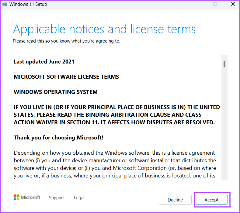 In-Place-upgrade- أفضل 7 إصلاحات لخطأ الفيروس "لم تكتمل العملية بنجاح" في Windows 11