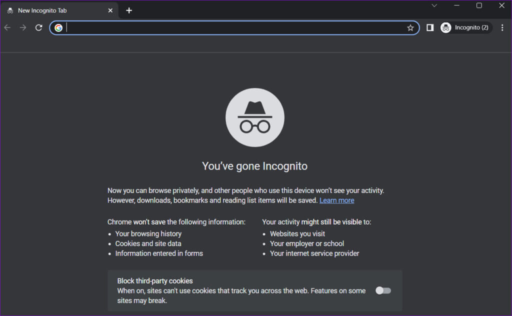 Incognito-Browser-Window-1024x632-1 أفضل 9 إصلاحات لمشكلة Twitter عالق على شاشة التحميل