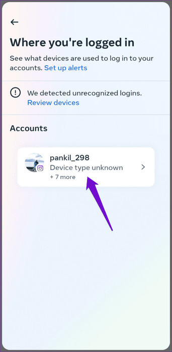 Instagram-Login-Activity-500x1024-1 أفضل 6 إصلاحات للتحذير "لقد اكتشفنا سلوكًا آليًا في حسابك" على Instagram