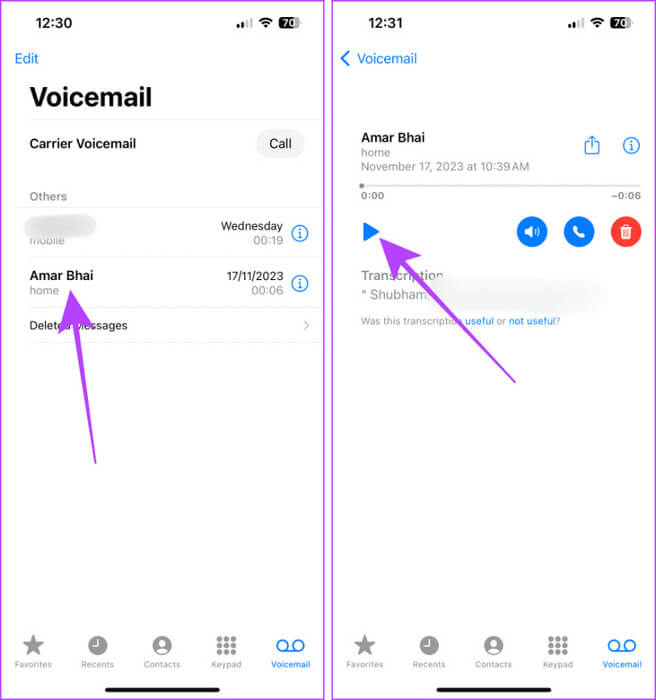 Listen-to-Voicemail-on-iPhone-Method-2-1-768x820-1 كيفية استخدام البريد الصوتي (الناقل والمباشر) على iPhone