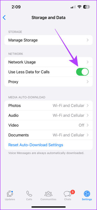 Low-Data-Call-Setting-WhatsApp-iOS-475x1024-1 كيفية إيقاف التنزيل التلقائي في WhatsApp على الهاتف المحمول والكمبيوتر