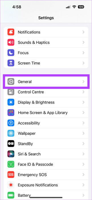 Navigate-to-Settings-General-on-your-iPhone-472x1024-1 أفضل 5 إصلاحات لعدم ظهور صور iMessage في تطبيق الصور على iPhone وiPad وMac