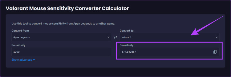 Now-under-the-Convert-to-option-select-Valorant.-The-tool-will-now-automatically-generate-the-converted-sensitivity-for-you-in-Valorant-750x250-1 كيفية العثور على أفضل حساسية لـ Valorant