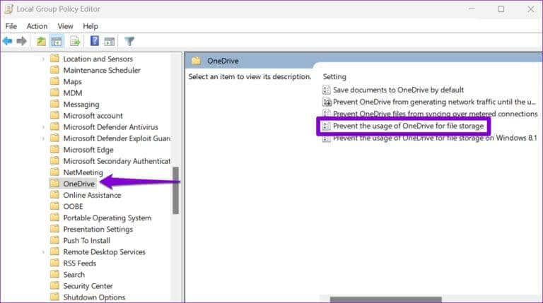 OneDrive-Policy-on-Windows-768x429-1 أفضل 6 إصلاحات لعدم ظهور OneDrive في مستكشف الملفات على Windows