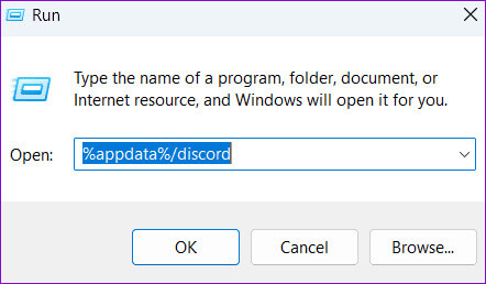 Open-Discord-Cache-Folder أفضل 7 إصلاحات لخطأ "فشل هذا التفاعل" في Discord على Windows