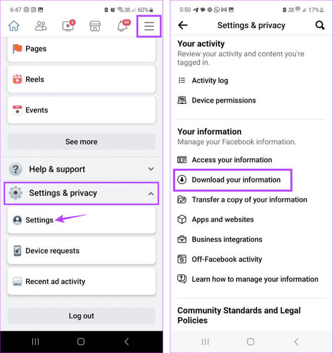 Open-Facebook-app-Settings-2-768x813-1 هل يمكن استعادة رسائل Facebook المحذوفة