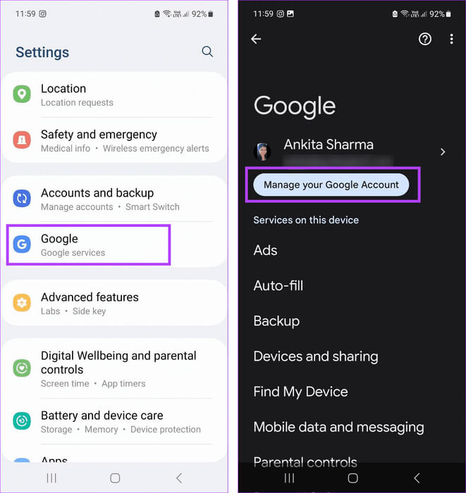 Open-Google-Settings-1 هل يمكنك العثور على كلمة مرور Instagram الخاصة بك على الهاتف المحمول وسطح المكتب