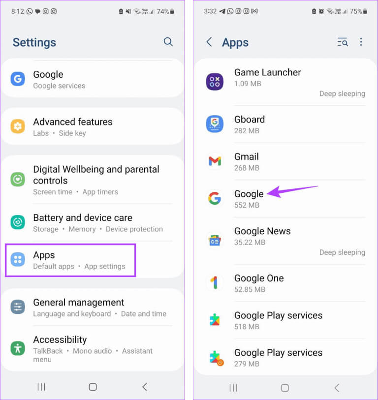 Open-Google-Settings-2-768x813-1 9 طرق لإصلاح خطأ "Google يستمر في التوقف" على Android