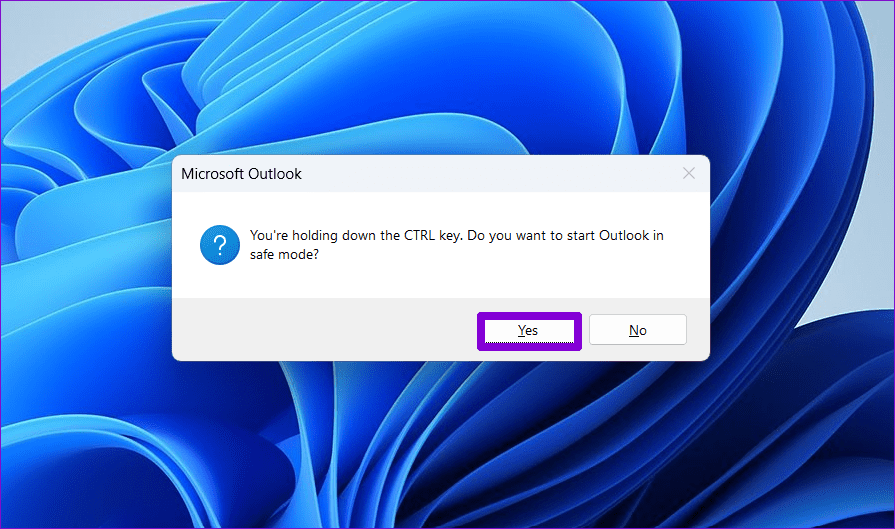 Open-Outlook-in-Safe-Mode أهم 5 إصلاحات لفقدان قوالب البريد الإلكتروني في Microsoft Outlook