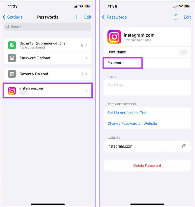 Open-Password-on-iPhone هل يمكنك العثور على كلمة مرور Instagram الخاصة بك على الهاتف المحمول وسطح المكتب